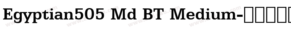 Egyptian505 Md BT Medium字体转换